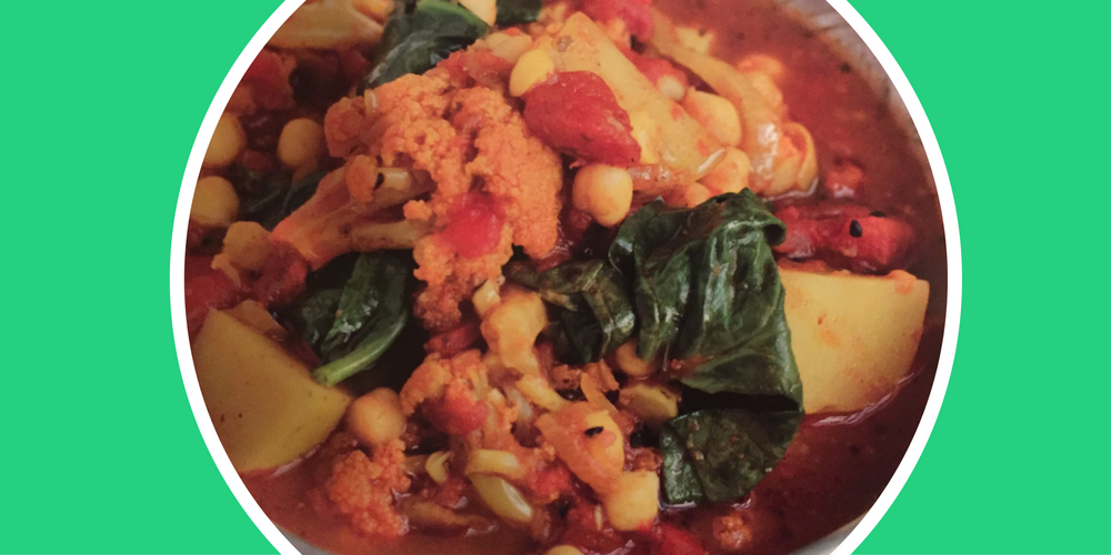 Vegetable Curry (potato, chickpea and cauliflower)